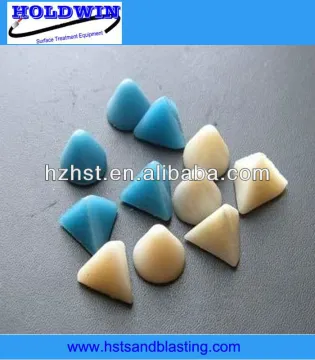 Plastic vibratory tumbler media