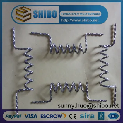 best quality tungsten filament, tungsten screw, tungsten twisted wire