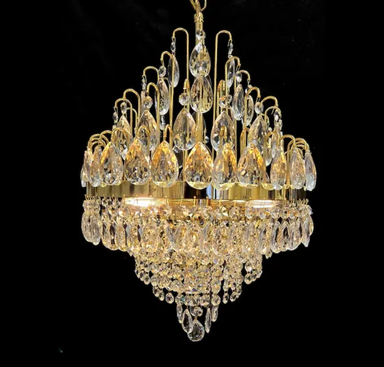 French Empire Antique Crystal Chandelier Ceiling Light Fixture