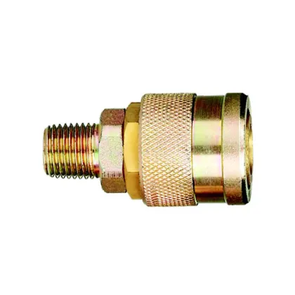 Orion Angle Quick Coupling for Air Tube Fittings: Sizes 1/4", "3/8", "1/2" and DN