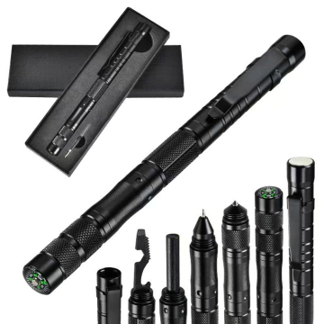 Hot Sale 7-in-1 Tactical Pen: Multi-Functional Outdoor Survival Tool with Compass