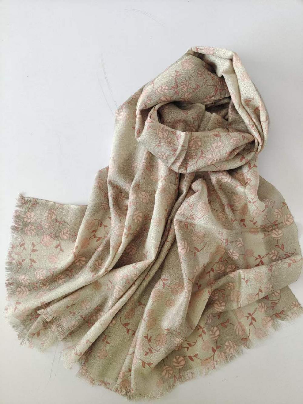 Printed Wool Scarf Msy 402