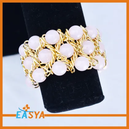 Gold Tone Chain Layered Beads Bracelet Jewelry