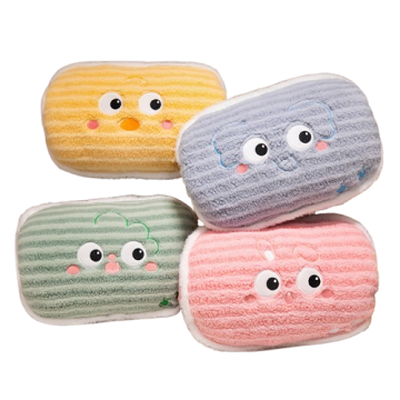 Kawaii Embroidery Plush Animal Seat Cushion - Winter Hand Warmer