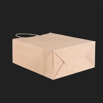 Plain Brown Kraft Paper Bag with Twisted String Handle Custom 120 gsm Paper Shop Bags with your own logo