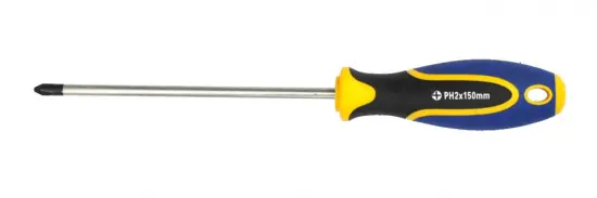 Two color rubber handle with a screwdriver