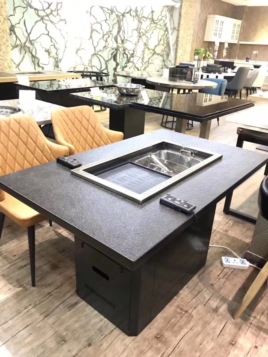 Korean Bbq Grill Table With Hot Pot Smokeless Purifier, High Quality ...