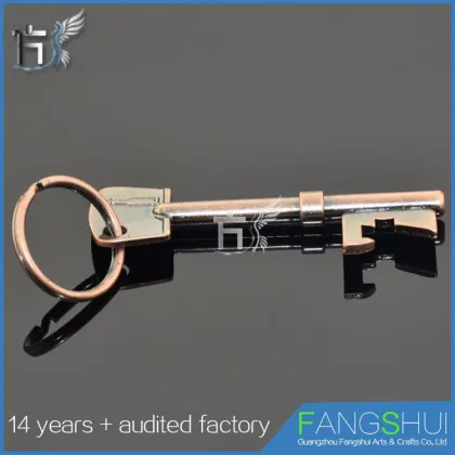 key shaped bottle opener keychain