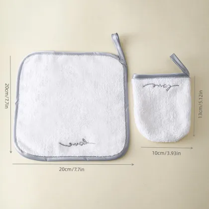 Reusable Microfiber Face Towel Set for Makeup Removal and Cleansing