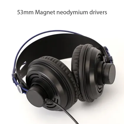 Open-Back Studio Monitoring Noise-Cancelling Headphones for Mixing Consoles, CDJ Players, and Computers