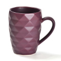 Diamond ceramic 16oz capacity pottery mugs diamond cup