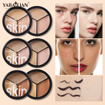 YABAOLIAN 3 Colors Concealer Palette - Eyeshadow Base & Contour Kit for Dark Circles