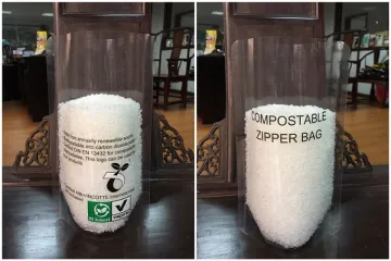 Plastic Stand Up Bio Degradable Bag With Zipper