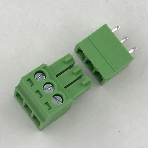 pluggable straight angle pin PCB terminal block