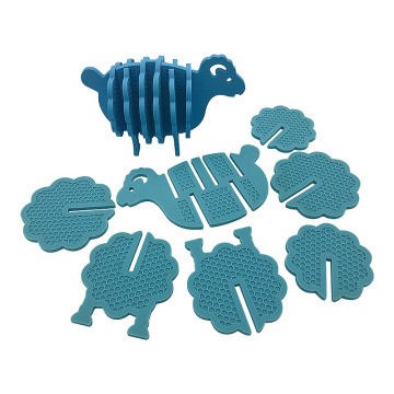 滑り止めテーブルパッド羊の形状fordable placemat