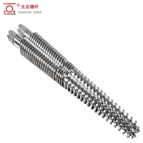 51/105 53/128 55/110 65/132 80/156 92/188 38crmoala Nitriding o Bimetallic Screw Barrel Para sa PVC Conical Twin Screw Extruder