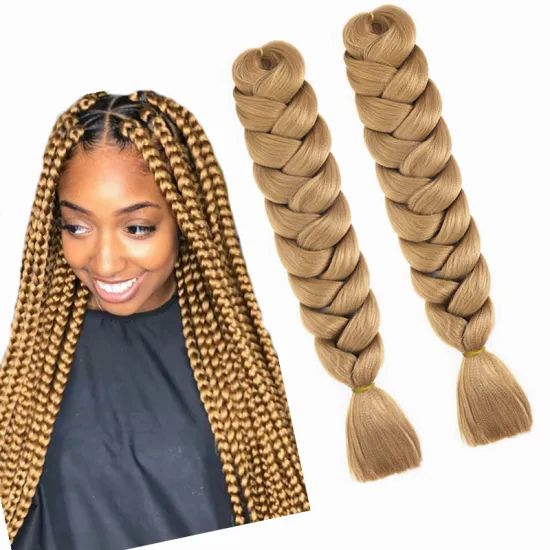 Wholesale Braiding Hair Jumbo 165g 82inches Yaki Texture Crochet Braids Synthetic Braiding Hair Extension Attachments Box