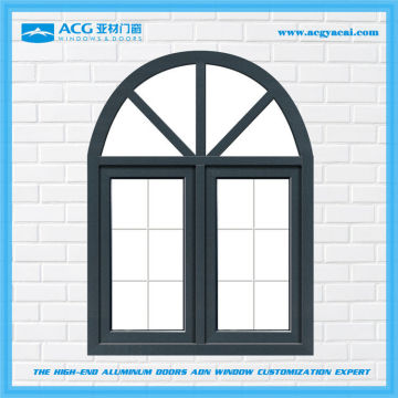 Hot sales luxury shock absorber arched casement window