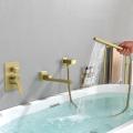 Mélangeur de baignoire robinet de salle de bain en laiton à handle