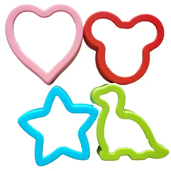 Kids' Stainless Steel Cookie Biscuit Cake Cutter Set - Heart & Star Shaped for Baking