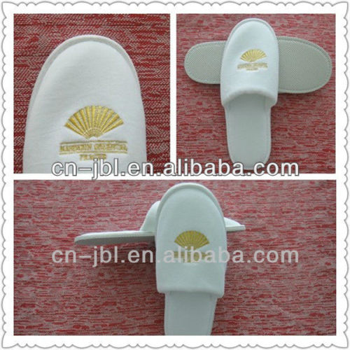 five star hotel slippers,soft poly velour slipper