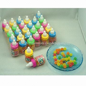 Fruit Gummy Candy in Milk bottle