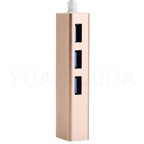 USB C To 3 Port HUB With Ethernet Adapter