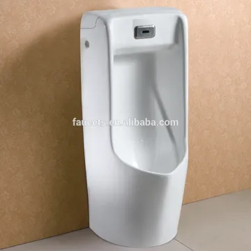 White Glazed Freestanding Ceramic Sensor Urinal