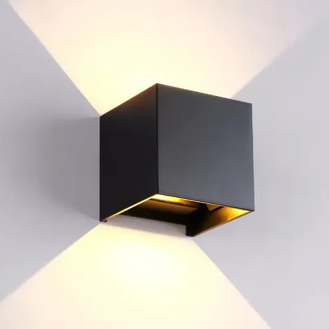 IP65 Waterproof Square Aluminum Wall Lamp for Outdoor UP and DOWN Lighting 10W LED