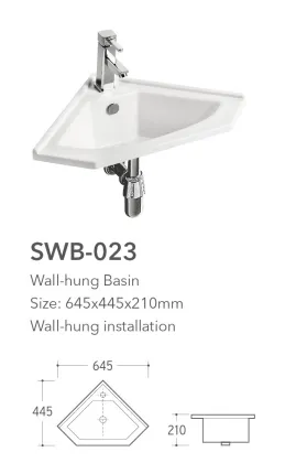 unique angle design laufen wall hung basin taps