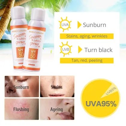 150ml Sunscreen spray lotion spf 50 for body