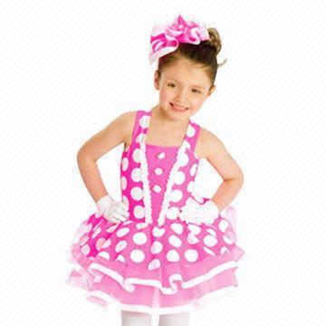 Pink Prom Kids' Dancewear, Made of Spandex/Polyester, Customized Designs Accepted