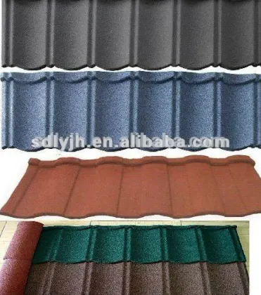 JINHU color stone steel coated roof tile