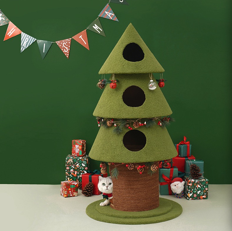 Hot sale Pet Christmas Tree Cat Beds House