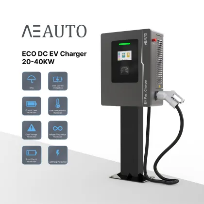 High-Power CCS DC Wall-Mounted Charging Stations for Electric Vehicles