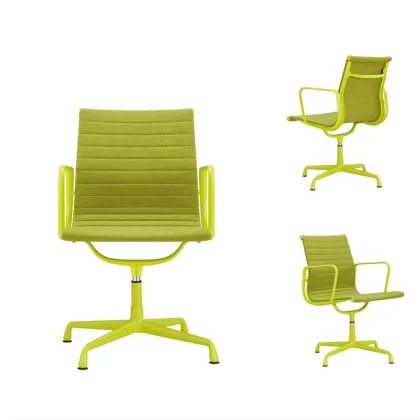 Aluminum Group Chair Fixed Desk Swivel Office Chair without Castors