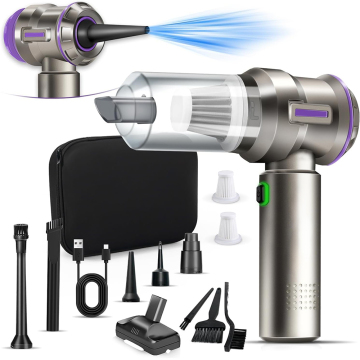 Mini Wireless Car Vacuum Cleaner: Compressed Air Duster for Cleaning and Household Use