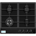 Gas Hob 4 Burner Black Electric Kitchen