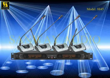 Professional 4 Channel Disco Sound Equipment , Wireless Conference Microphone System