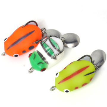 1Pcs 13g Big 7cm Body Artificial Soft Frog Fishing Lure For Snakehead Bait Fishing Sport Supplies High Quality Green Frog Lures