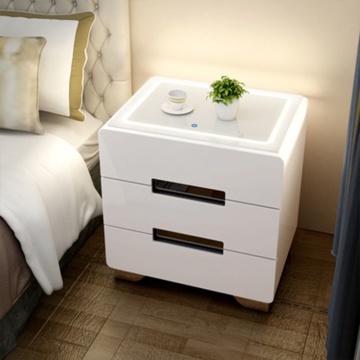 Smart Bedside Table Bedroom Small Apartment Economical Bedside Cabinet Multi-Functional Wireless Charging