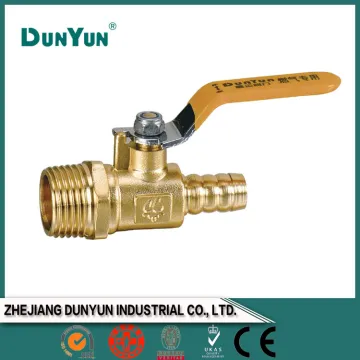 Brass gas valve/lever handle/male & nipple