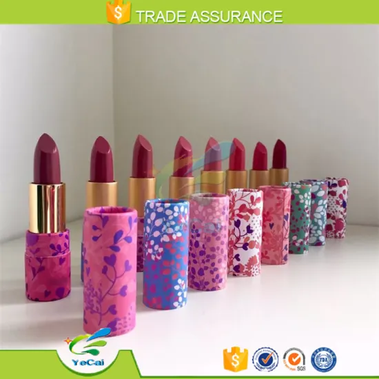 Wholesale factory price custom round paper packing tubes fot lipstick, cardboard cylinder packaging tubes
 