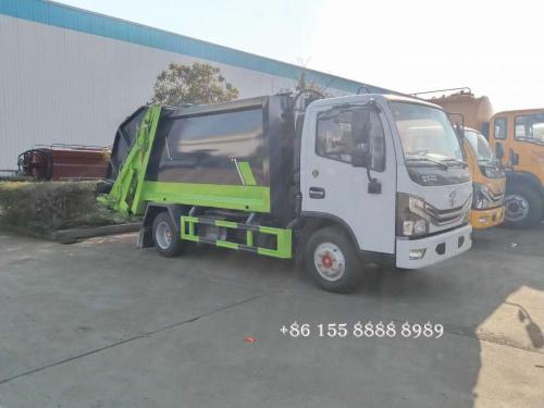 Dongfeng 6cbm camión de basura comprimida