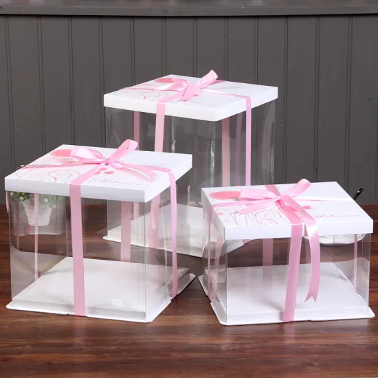 Plastic cake box packaging