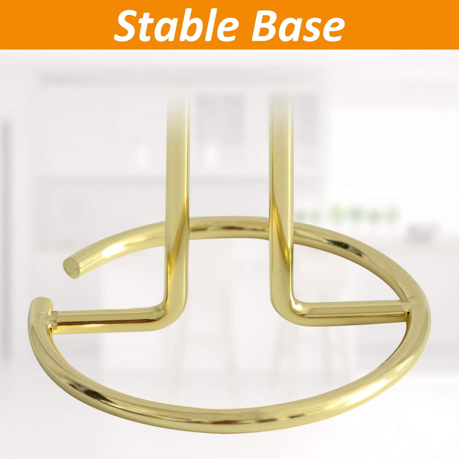 Golden metal kitchen paper holder