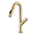 All Brass Pull-out Double Function Basin Faucet