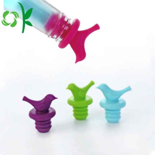 Chim Shape Thiết kế màu đơn Silicone Stopper rượu