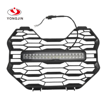 YongJin ATV Parts Front Mesh Grille with LED Light Bar for Can-Am Commander