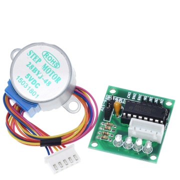 TZT 1LOTS 28BYJ-48-5V MOTEUR DE STAPEUR 4 PHASE + BANDE DRIVER ULN2003 pour Arduino